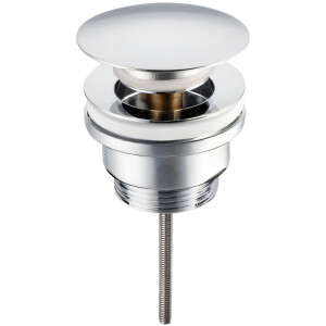 Sanitec Schaftventil Klicker, Abdeckplatte 63mm, aus Messing