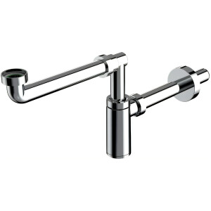 Design Raumspar-Flaschensiphon, ohne Ventil, 1" 1/4...