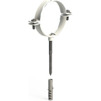 Aluminium Montageschelle weiß DN 100