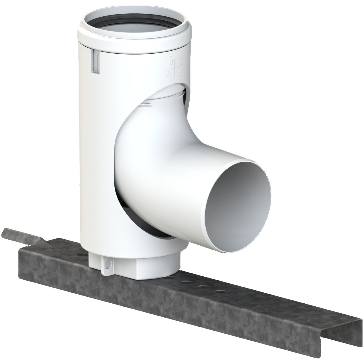 CoxDENS® PP Schachtbogen 87° mit Auflageschiene