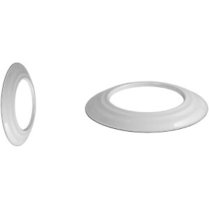 Abgas-Rosette beschichtet weiß, Abdeckb.: 3cm