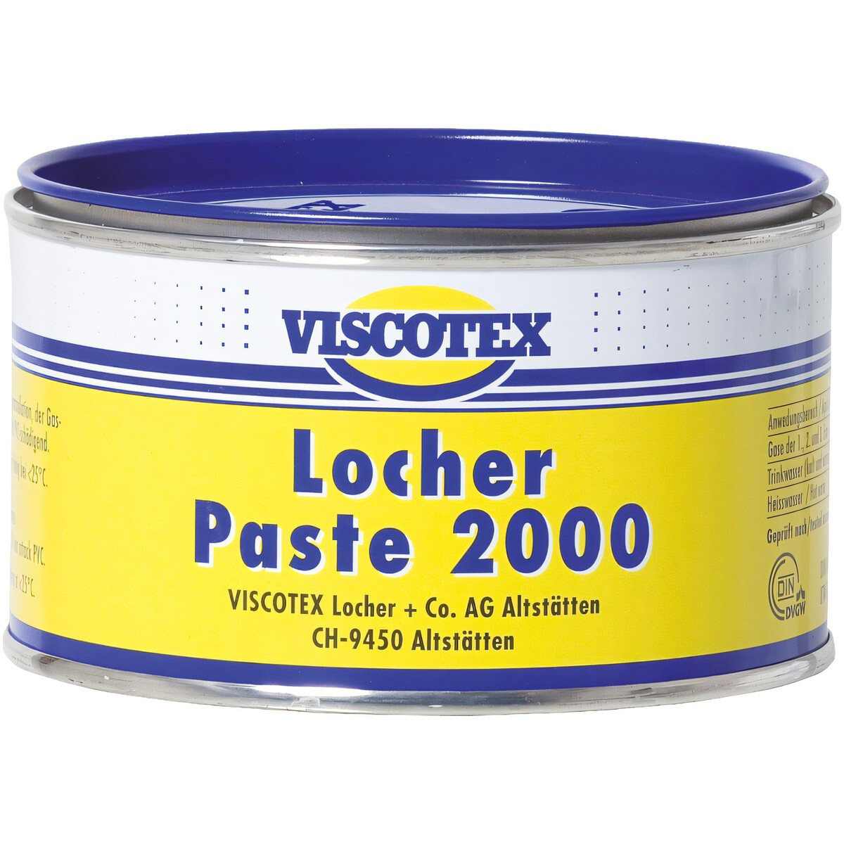 Locher-Paste 2000 / 450g Dose Dichtungspaste für Gas/Wasser DVGW in Verwendung mit Hanf