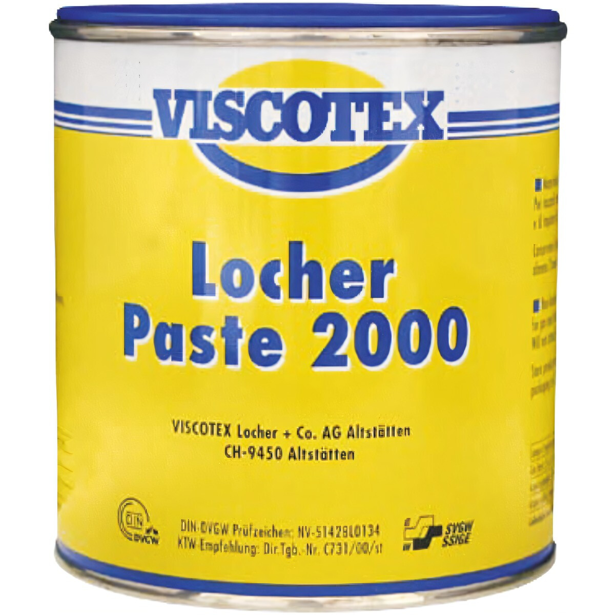 Locher-Paste 2000/950g Dose Dichtungspaste für Gas/Wasser DVGW in Verwendung mit Hanf
